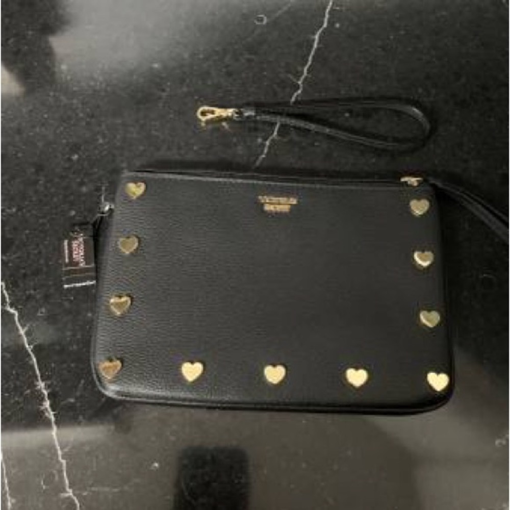 Price is Firm ✅ NEW! Victoria’s Secret Black and Gold Studded Clutch / Wristlet